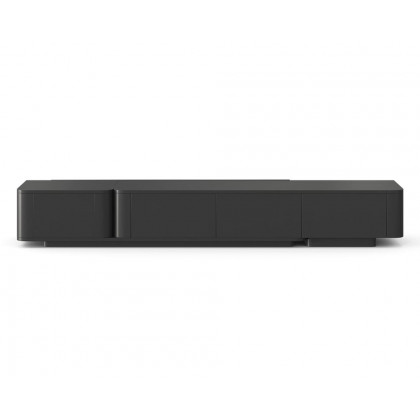 HMR 118.1" Modern Wood Extendable TV Stand with 4 Drawer Media Console - Black