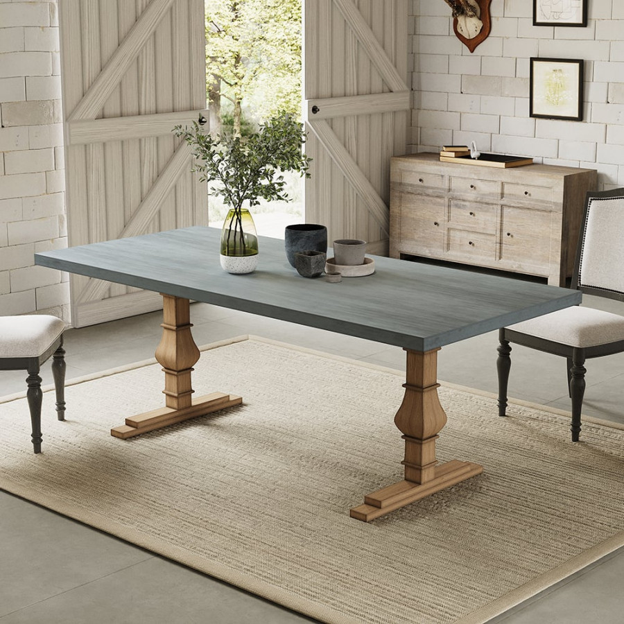 HMR - 70.9" Farmhouse Style Rectangle Wood Dining Table Seats 6-8 People