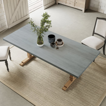 HMR - 70.9" Farmhouse Style Rectangle Wood Dining Table Seats 6-8 People