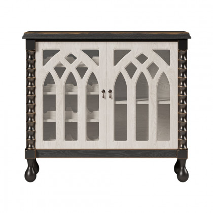 HMR - Traditional Black Bar Wine Rack Cabinet with Wine Holder Wood Home Bar Cabinet