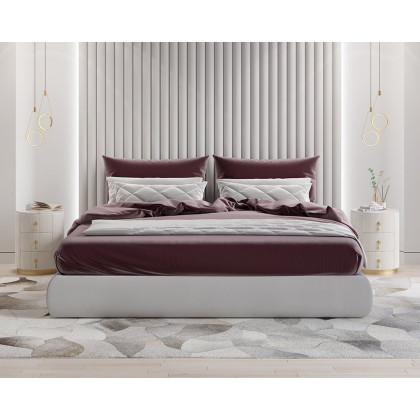 HMR 3-Drawer Round Nightstand (Set of 2) - White, Velvet