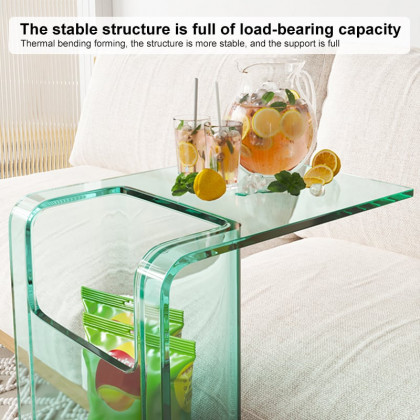 HMR - Aryclic C-Style End Table with Magazine Rack Organizer C Side Table