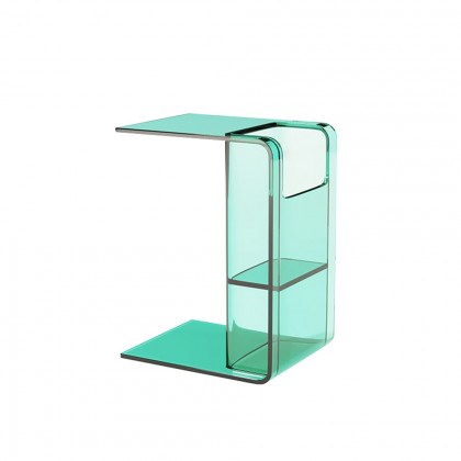 HMR - Aryclic C-Style End Table with Magazine Rack Organizer C Side Table