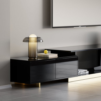 HMR Mordelle Extendable TV Stand with Storage (63"-95") - Black