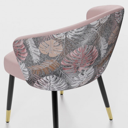 HMR Modern Dining Chairs with Velvet Upholstery - Pink, 8-Pieces
