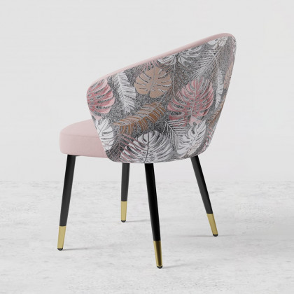 HMR Modern Dining Chairs with Velvet Upholstery - Pink, 8-Pieces