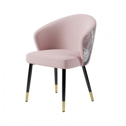 HMR Modern Dining Chairs with Velvet Upholstery - Pink, 8-Pieces