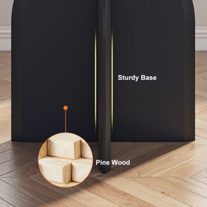 HMR Modern Wood Round Dining Table - Black, 39.4 (Seats 2-4 People)