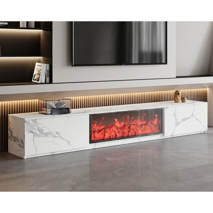 HMR - Electric Fireplace TV Stand with 2 Drawers