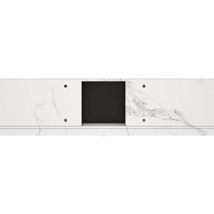HMR Electric Fireplace TV Stand with 2 Drawers - White, MDF, 70.9"W×15.4"D×15.4"H