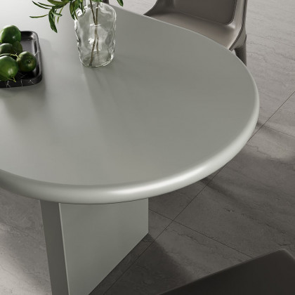 HMR - 78.7" Modern Oval Wood Dining Table Seats 6-8 People