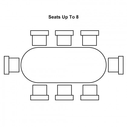 HMR - 78.7" Modern Oval Wood Dining Table Seats 6-8 People