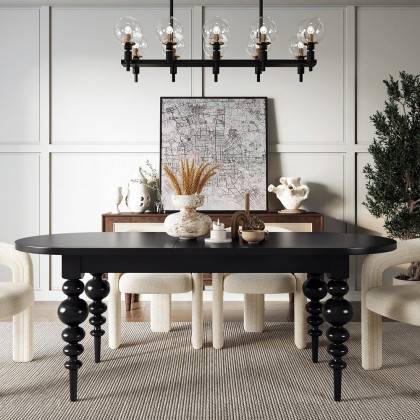 HMR Modern Sherpa Dining Chairs - Off-White, 6-Pieces