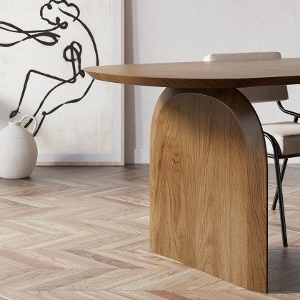 HMR - Dining Set 70.9" Japandi Dining Table