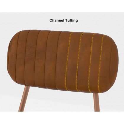 HMR Modern Dining Chairs with Faux Leather Upholstery (Set of 8) - Brown