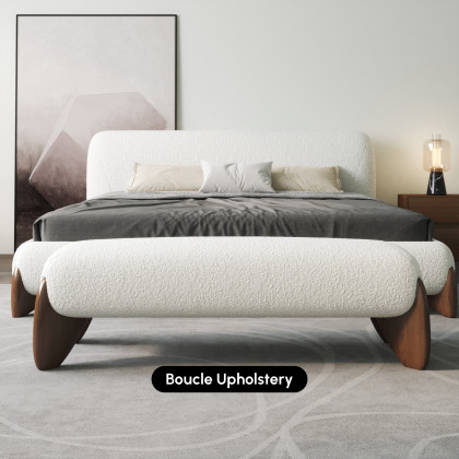 HMR - Curva Boucle Upholstered Bedroom Bench