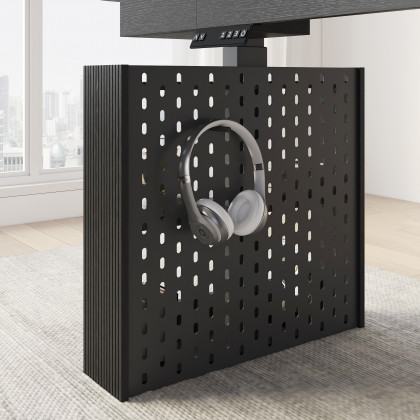HMR - 59" Modern Black Multifunctional Standing Adjustable Office Desk