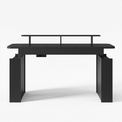 HMR - 59" Modern Black Multifunctional Standing Adjustable Office Desk