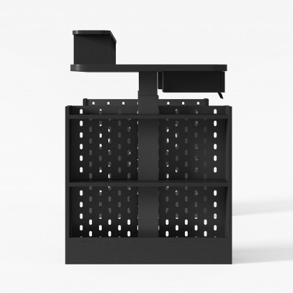 HMR - 59" Modern Black Multifunctional Standing Adjustable Office Desk