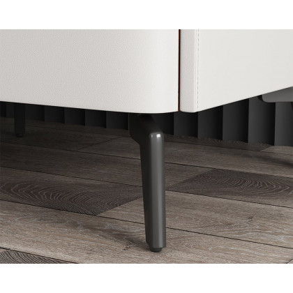 HMR Nightstand with 2-Drawer (Set of 2) - White, Faux Leather