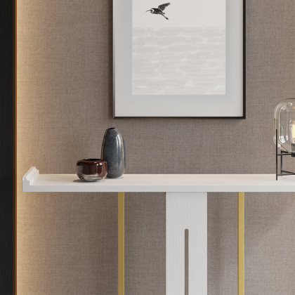 HMR Narrow 39" Console Table - White/Gold