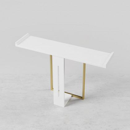 HMR Narrow 39" Console Table - White/Gold