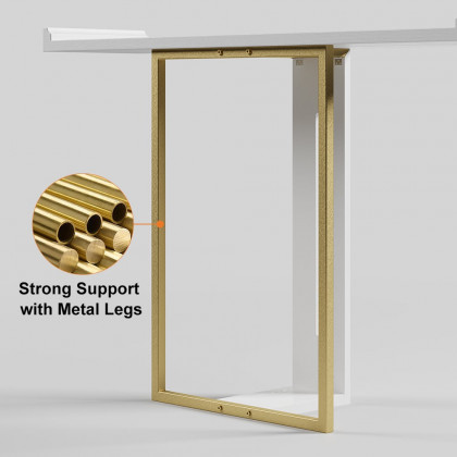 HMR Narrow 39" Console Table - White/Gold