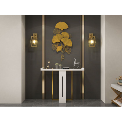 HMR Narrow 39" Console Table - White/Gold
