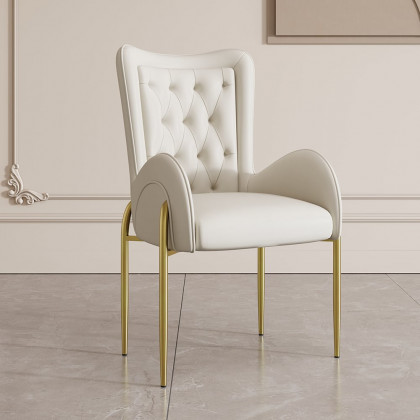 HMR - Oakic Series Modern Dining Chairs with PU Leather Upholstery