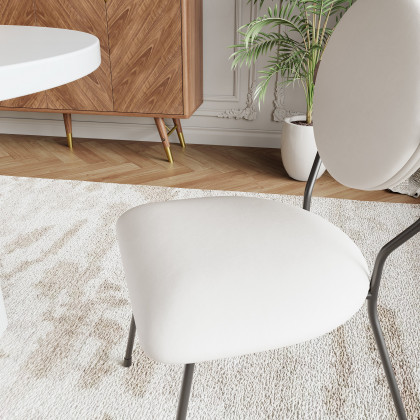 HMR - Set of 2 Modern Performance Leather Dining Chair White