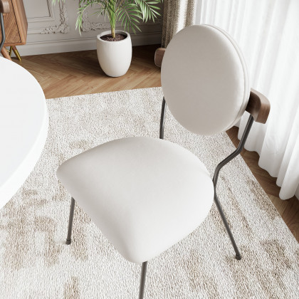 HMR - Set of 2 Modern Performance Leather Dining Chair White