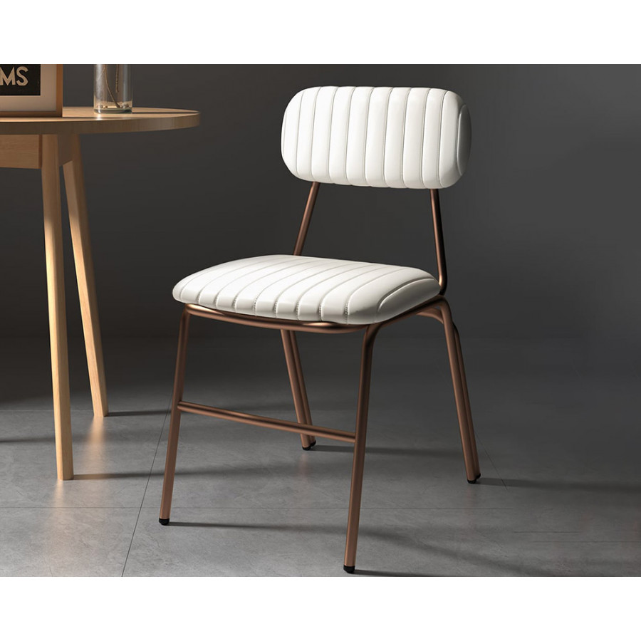 HMR - Modern Dining Chairs with Faux Leather Upholstery (Set of 2)