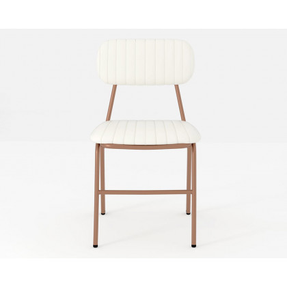 HMR Modern Dining Chairs with Faux Leather Upholstery (Set of 4) - White