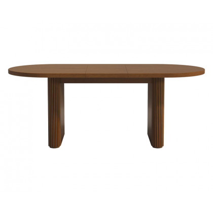 HMR Japandi Oval Extendable Dining Table - Walnut, 79"-94" (seats 6-10)
