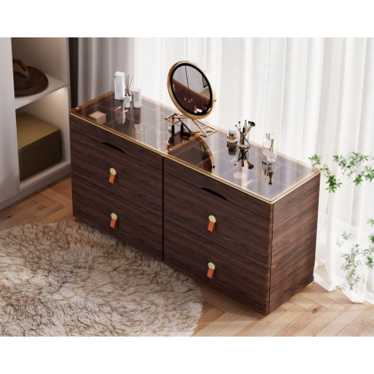 HMR - Chanor 47" Glass Top 6-Drawer Dresser