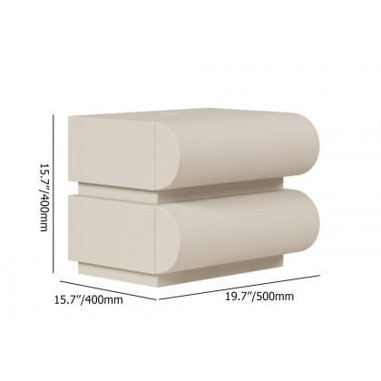 HMR Humply White Leather Wingback King Bed Frame - White, Bed & Nightstand Set