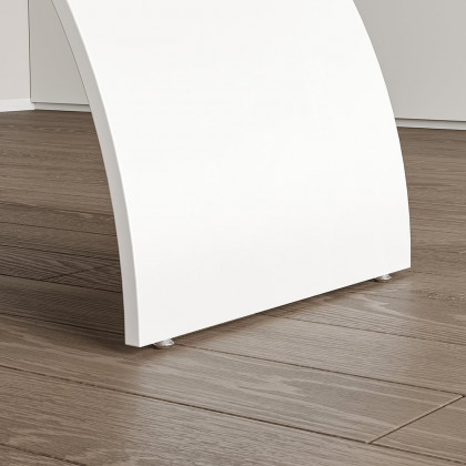 HMR Modern Industrial Rectangular Wood Metal Base Office Desk - White, 70.9"