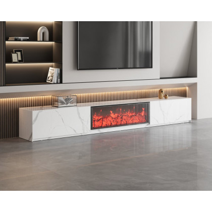 HMR - Electric Fireplace TV Stand with 2 Drawers
