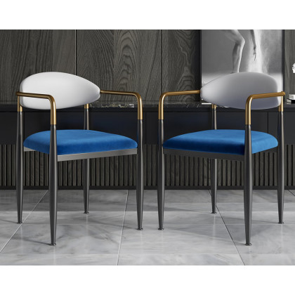 HMR - Otrast Series Modern Dining Chairs with PU Leather Upholstery