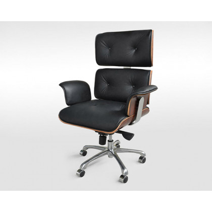 HMR Modern L-Shape Executive Desk & Office Chair Set - Black, 70.9"L x 70.9"W x 29.5"H, Right Hand