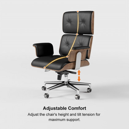 HMR Modern L-Shape Executive Desk & Office Chair Set - Black, 70.9"L x 70.9"W x 29.5"H, Right Hand