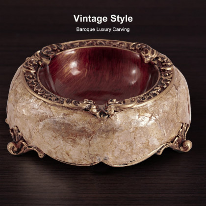HMR - Retro European Shell Hand Sticker Decorative Resin Tabletop Storage Box Home Decoration
