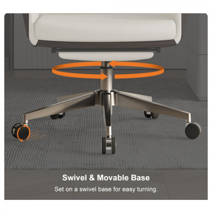 HMR Modern L-Desk Adjustable Electric Standing Desk & Office Chair Set - White, Right Hand