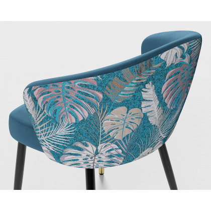 HMR Modern Dining Chairs with Velvet Upholstery - Blue, 8-Pieces