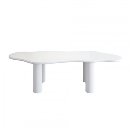 HMR - 70.9" Japandi Style Irregular Wood Dining Table Seats 4-6 People