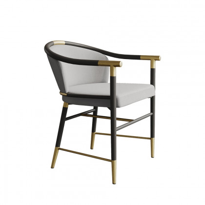 HMR Craines Series Modern Dining Chairs with Velvet Upholstery - Gray, Set of 2