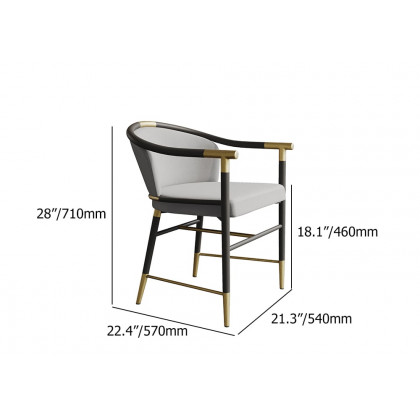 HMR Craines Series Modern Dining Chairs with Velvet Upholstery - Gray, Set of 2