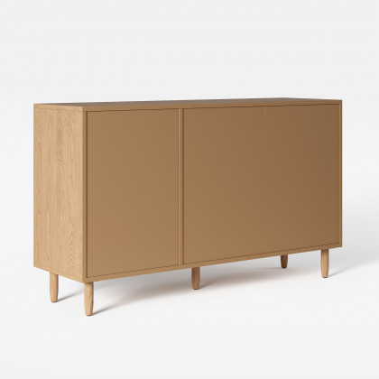 HMR - 60"W Sideboard Kitchen Buffet Table with 3 Doors & 2 Shelves