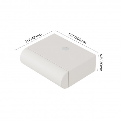 HMR Humply Modern Leather Smart Nightstand with Wireless Charger Drawers - White, 1-Drawer, Single