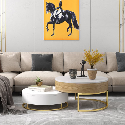 HMR - Nesnesis Extendable TV Stand & Lift-top Coffee Table Set